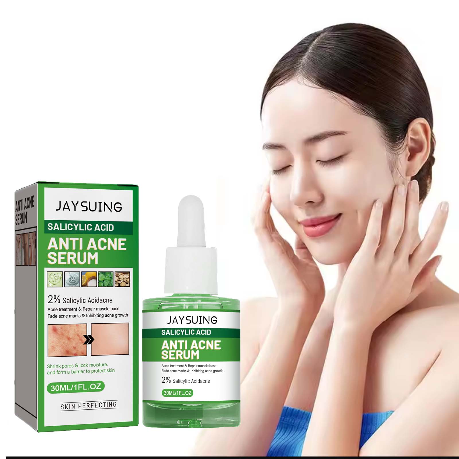 Glycolic Acid Exfoliant - Salicylzuur Anti Acn-e Gezichtsserum Hydraterende Fader