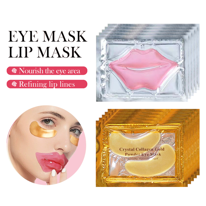 Skincare Collagen - 10/20 Stuks Gouden Kristal Collageen Oogmasker