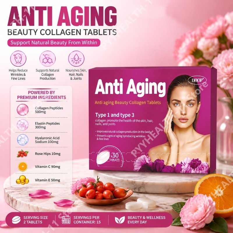Vitamin C Powder - DHOP Anti-Aging Hydrolysaat Collageen Tabletten helpen