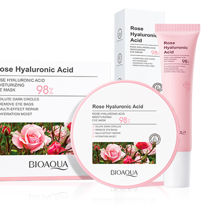 Skincare Bioaqua - 60 stks/doos BIOAQUA Rose Hyaluronzuur Oogmasker