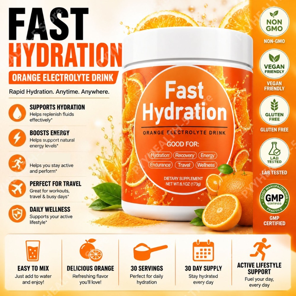Vitamin C Powder - Watermeloen Elektrolyten Drinkpoeder met Natrium Kalium