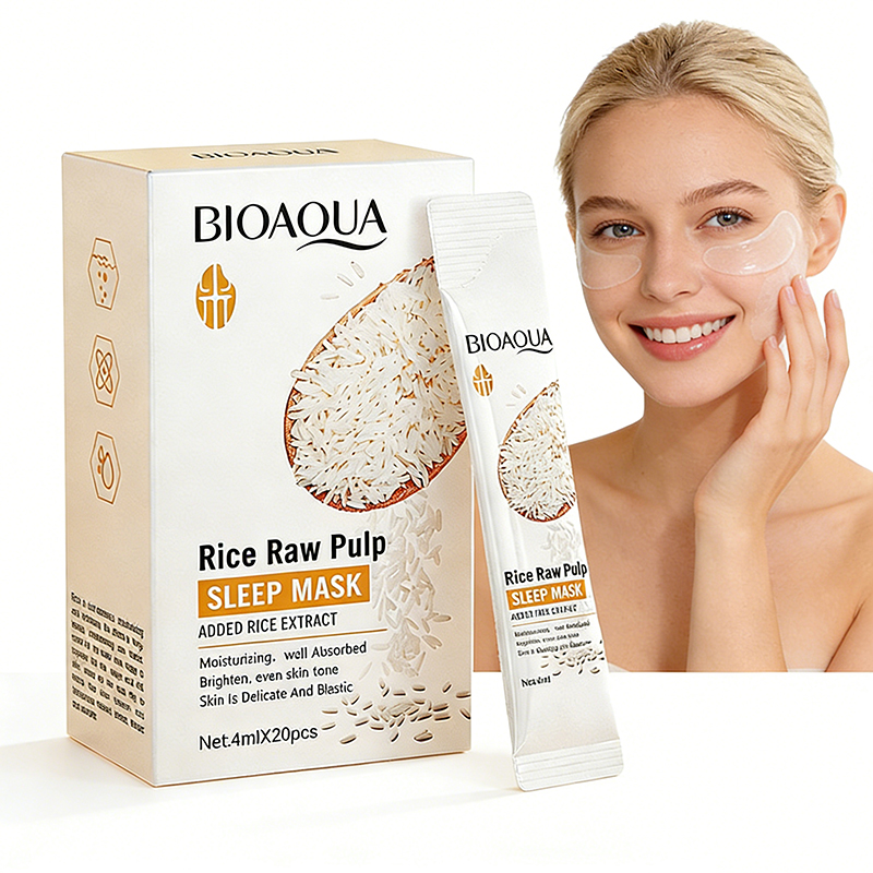 Skincare Bioaqua - BIOAQUA Witte Rijst Slaapmasker voor het