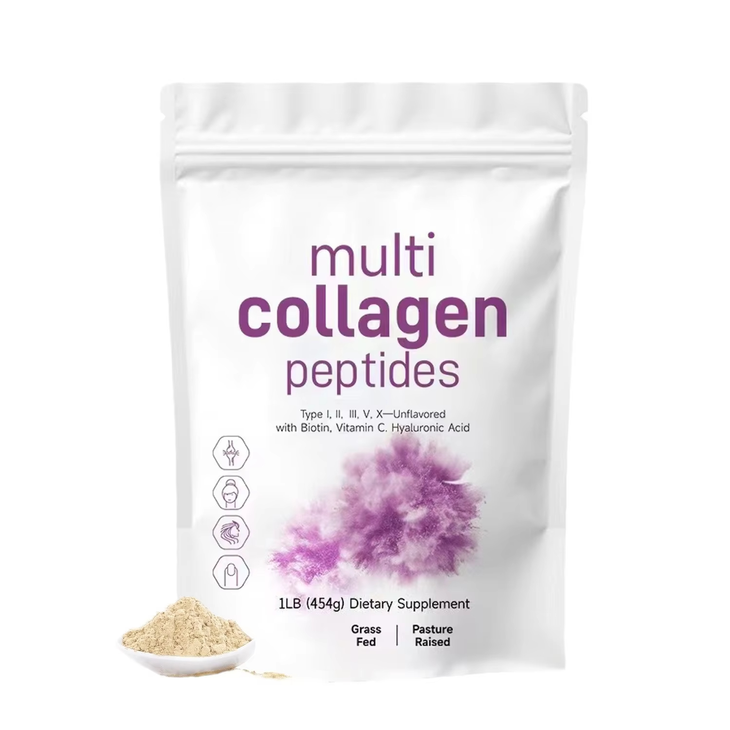 Vitamin C Powder - 454G Multi Collageen Peptiden Poeder -