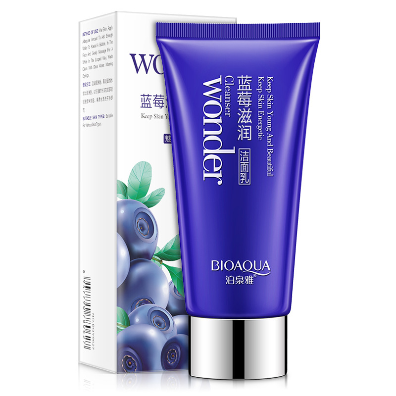 Skincare Bioaqua - BIOAQUA 100g Bosbessen Gezichtsreiniger Plantenextract Rijke