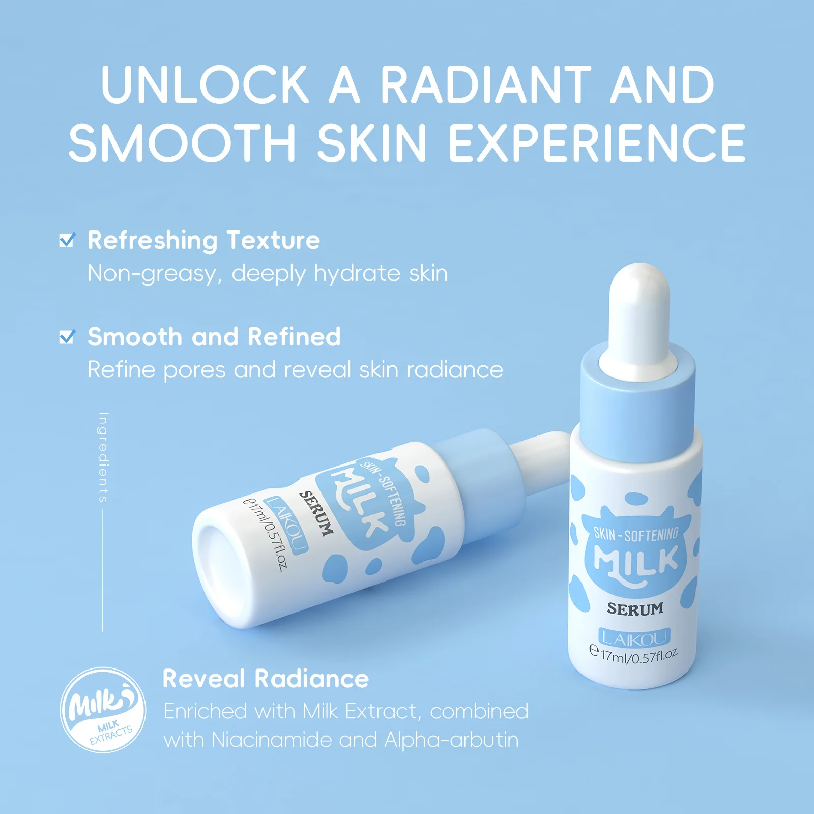 17ml Melk Gezichtsserum voor G - Alpha Arbutin Serum recensie en prijs