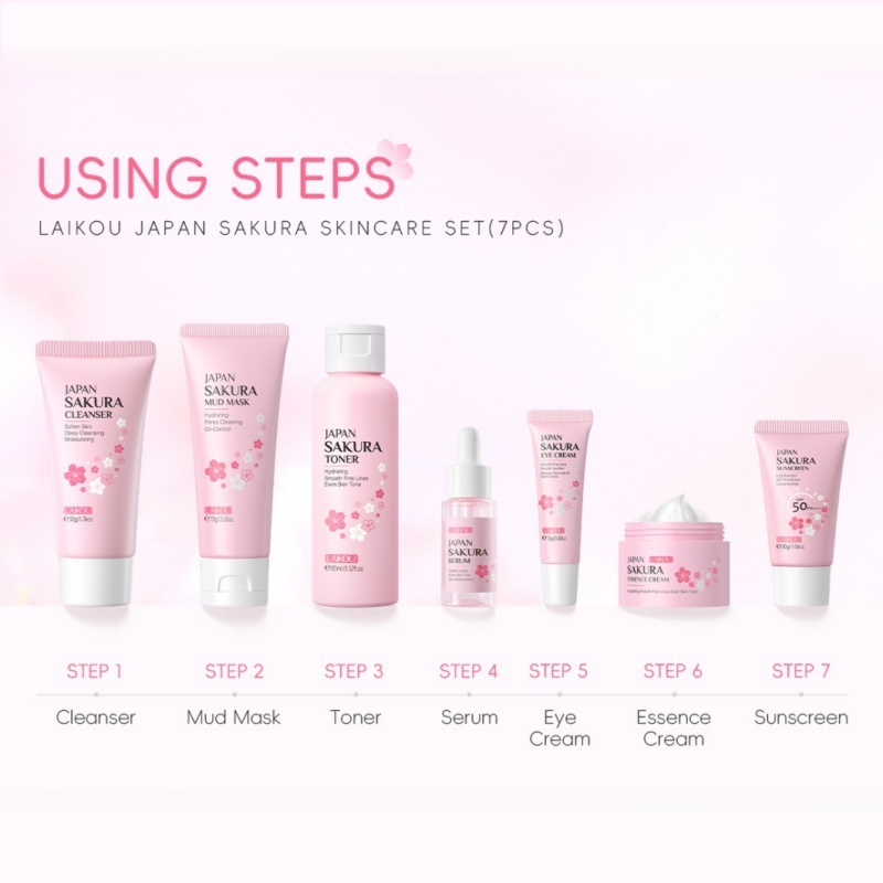 Koreaanse Sakura Skincare Set  - Skincare Bioaqua recensie en prijs